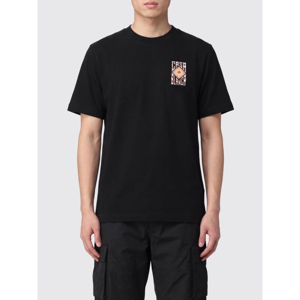 Casablanca Men Casablanca Graphic Print Organic Cotton Crew-Neck T-Shirt